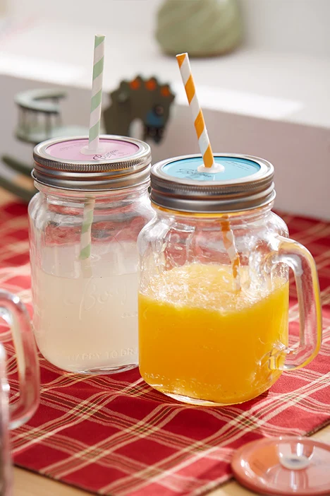 Летняя винтажная банка с двумя крышками и соломинкой прозрачная банка|vintage jar|jar