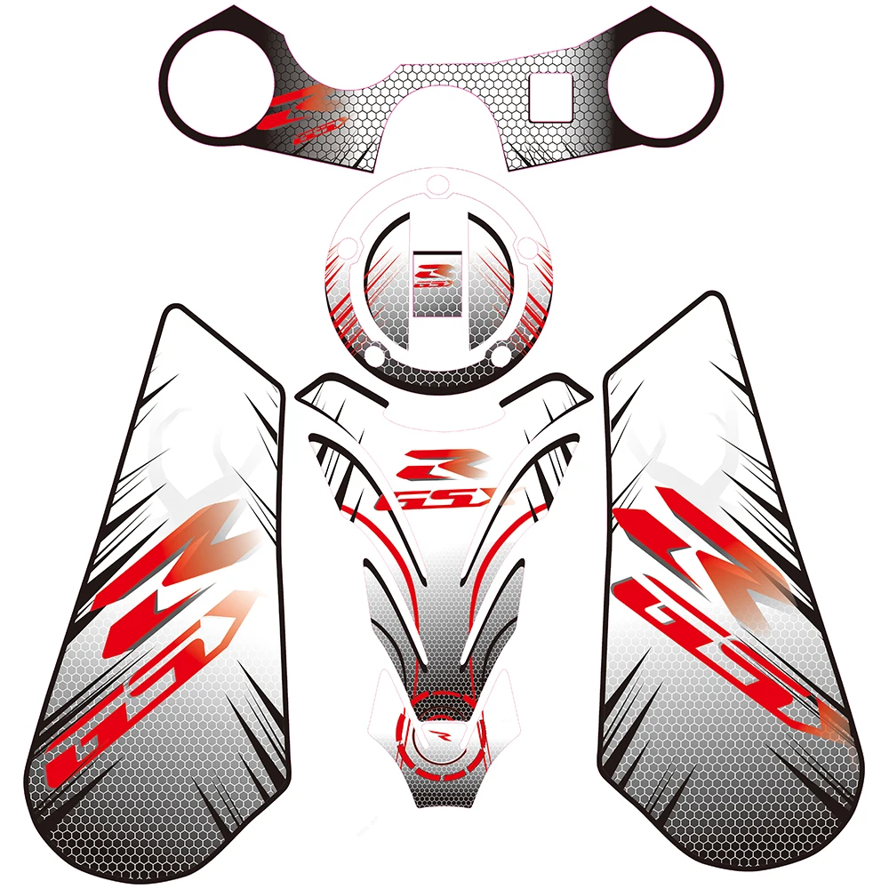 Мотоциклетный GSXR 650 750 3D газовый колпачок Тяговый бак наколенник топливная