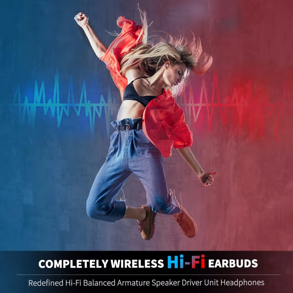 СПЦ беспроводные наушники bluetooth IPX7 Водонепроницаемый HiFi Звук Bluetooth 5,0 Беспроводной наушники с микрофоном и Портативный