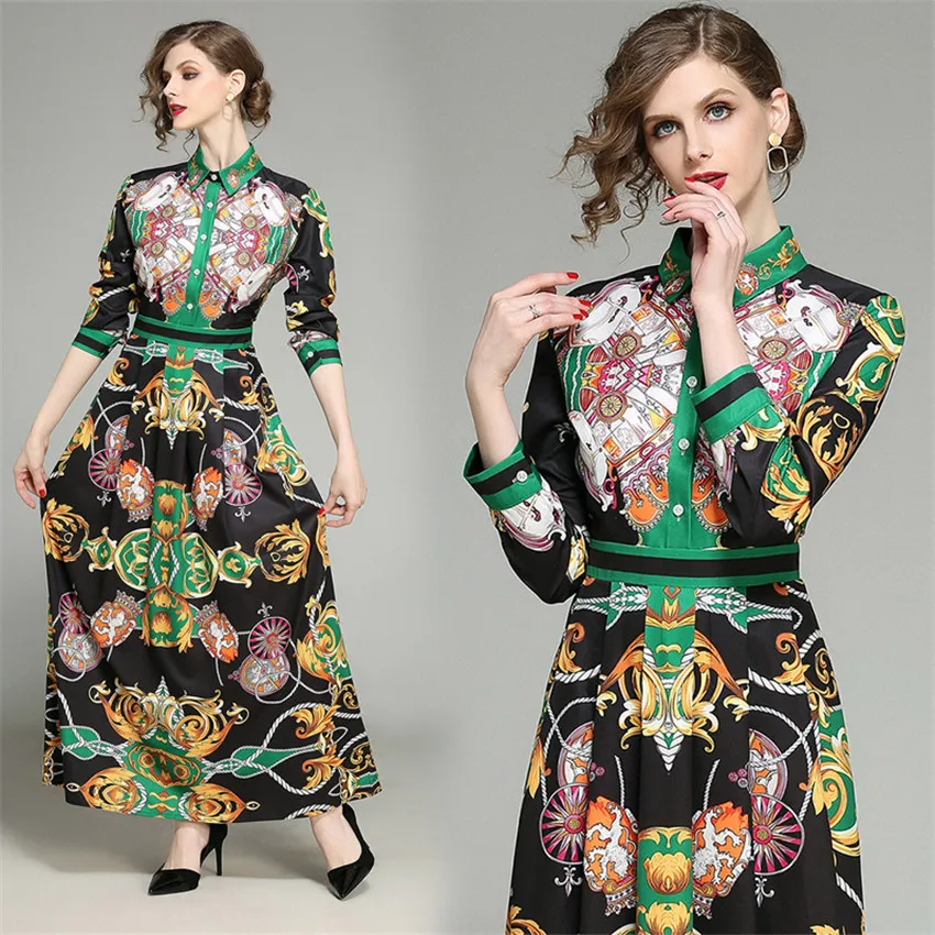 Женское весеннее подиумное платье 2020 высокое качество модное женское длинное