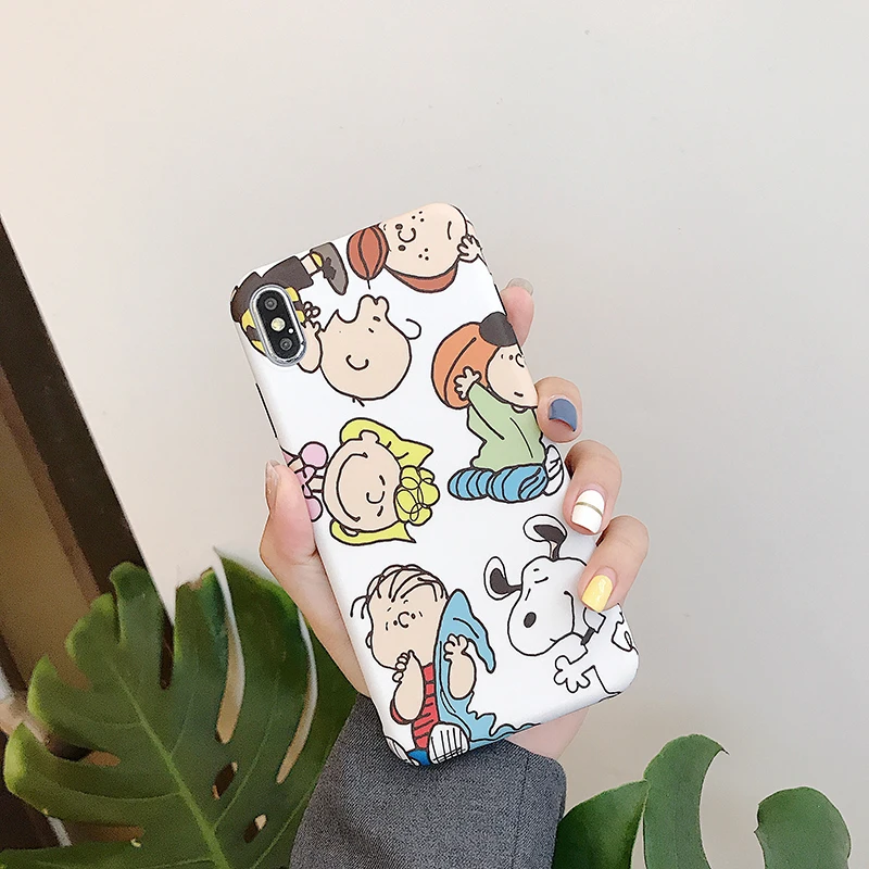 Чехол для телефона для iphone 11Pro XS Max X XR милый Charlie коричневый Lucy матовый IMD мягкий чехол для iphone 6 6S 7 8 Plus задняя крышка fundas capa
