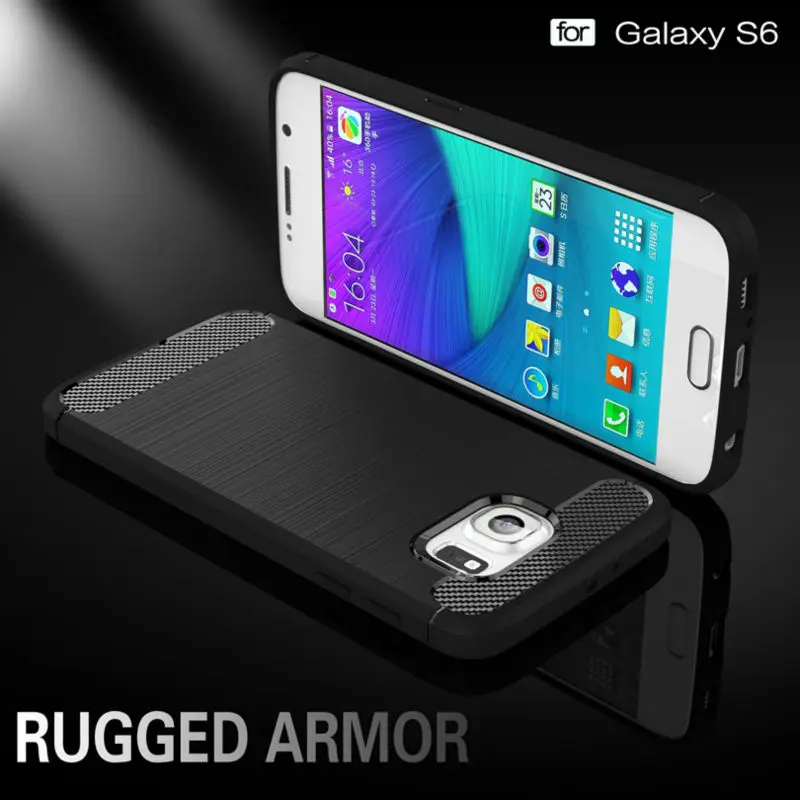 Для Samsung Galaxy S6 G9200 G920F чехол из углеродного волокна Тонкий Прочный Гибридный