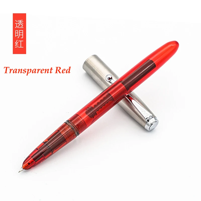 Jinhao 51A прозрачная деревянная перьевая ручка класса люкс 0,38 мм тонкие перьевые ручки для письма канцелярские принадлежности Школьные офисные принадлежности Caneta