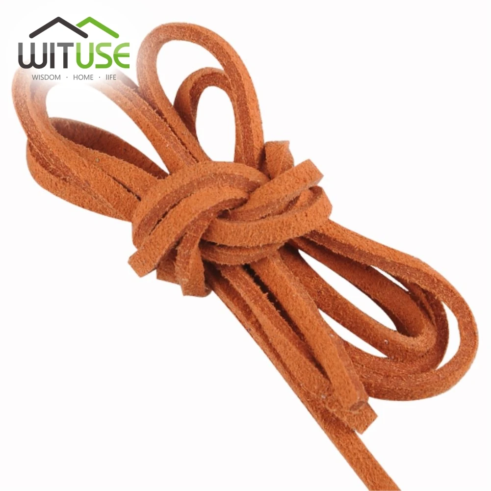 WITUSE дешево! Плоская Искусственная Замша корейский бархат кожаный шнур DIY веревка нить ювелирных изделий декоративные принадлежности для рукоделия 3 мм
