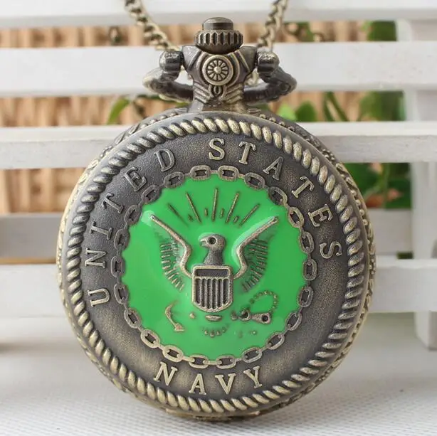 Винтажные бронзовые антиквариат с американским морским узором кварцевые