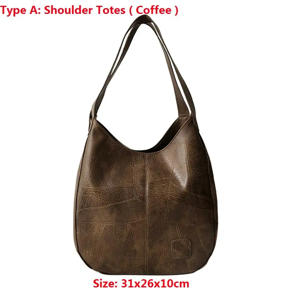 Type A Totes Coffee Винтажная Женская сумочка, роскошные модные сумки, женские сумки через плечо, брендовые дизайнерские женские сумки с верхней ручкой, женская сумка - Цвет: Type A Totes Coffee