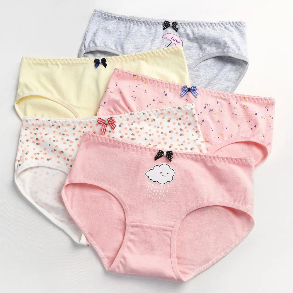 Women's panties Bow print cartoon underwear female cotton underpants gril brienfs sexy lingerie ladies panty women intimate |
