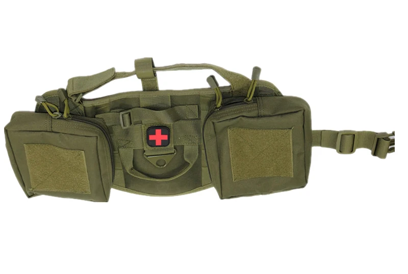 Модернизированный жилет для собак 1000D MOLLE, Охотничий Жилет K9, поводок для собак с вытягивающей ручкой, жилеты для домашних животных с 2 сумками