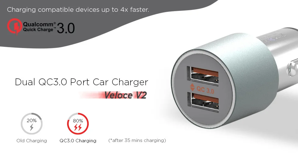 TANGGOOD 36 Вт USB Автомобильное зарядное устройство QC3.0 2,0 зарядное устройство для мобильного телефона 2 порта USB быстрая зарядка автомобильное зарядное устройство для samsung Xiaomi iPhone