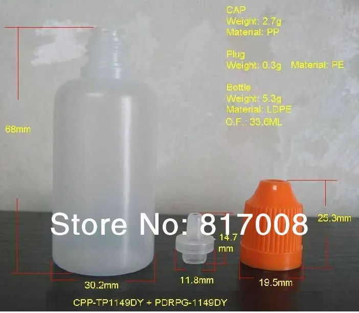 

Lot 100 Pcs 30 ml 1 OZ Plastic CHILD PROOF childproof Dropper Bottles NEW LDPE Dispense Store Liquids EYE DROPS E CIG OIL