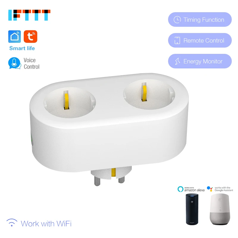 Умная розетка 2 в 1 с поддержкой Wi-Fi 16 А | Электроника