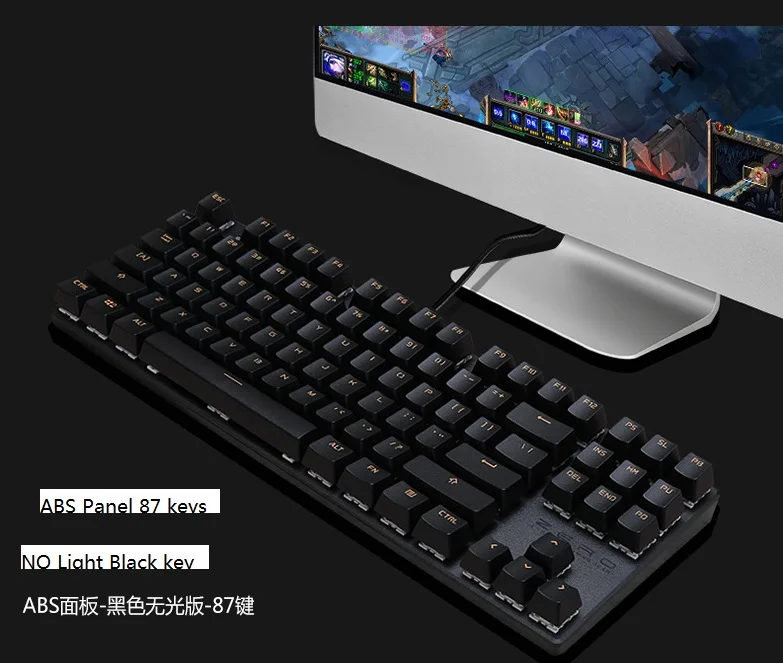 Игровая механическая клавиатура METOO проводная с 87/104 клавишами защитой от