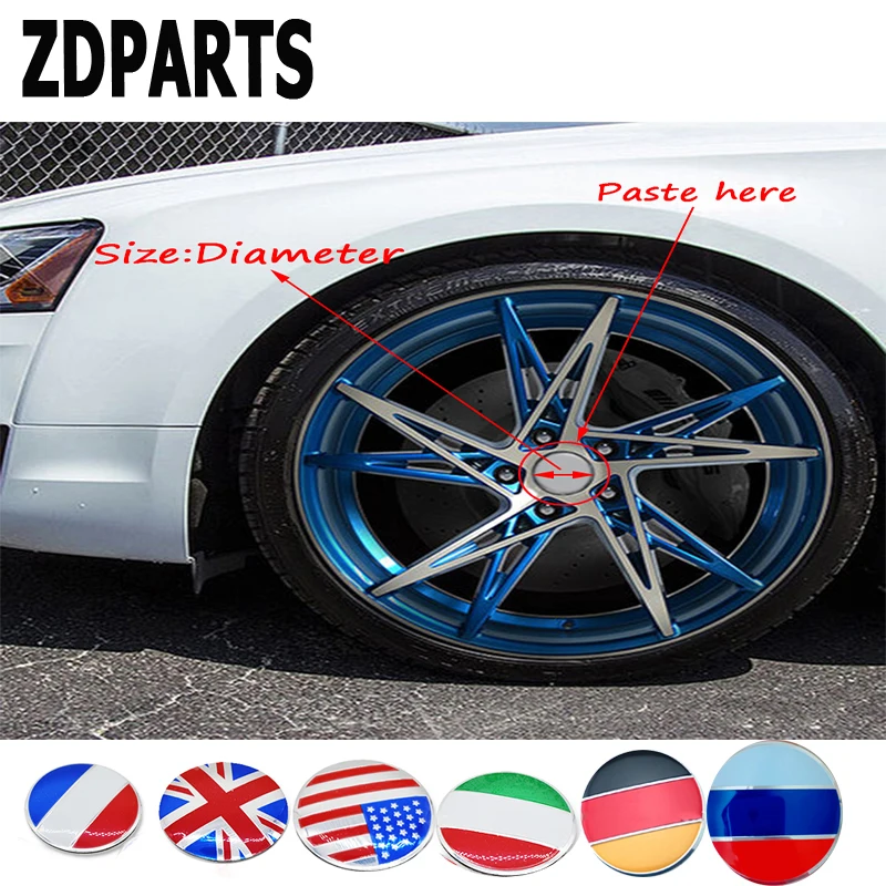 ZDPARTS 56 мм Стайлинг автомобиля флаг Центр колеса крышка ступицы наклейка для Audi A3 A4