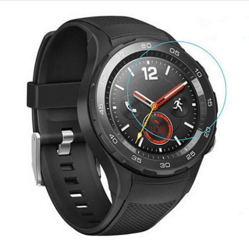 

2pcs HD Clear Tempered Glass Protective Film Guard For Huawei Watch /Watch 2 watch2 Smartwatch Toughened Screen Protector Cover