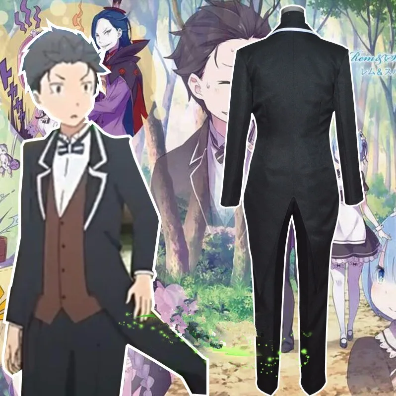 Аниме Re Zero kara Hajimeru Isekai Seikatsu Natsuki Subaru Косплей Костюм