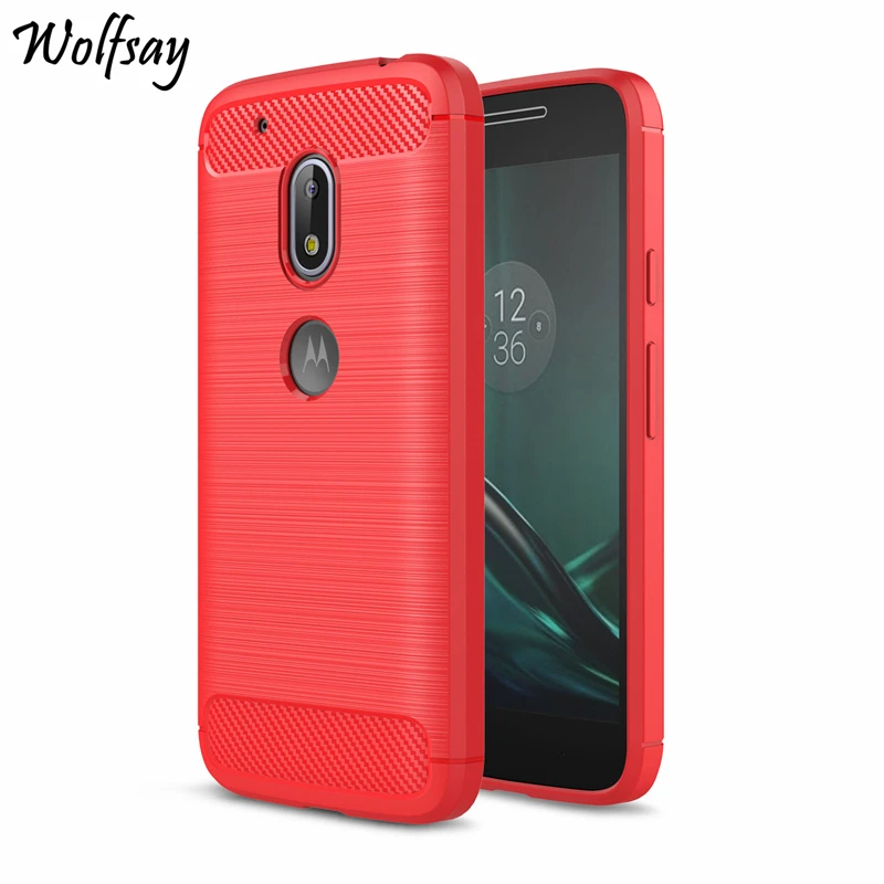 Wolfsay For Phone Cover Moto G4 Play Case Rubber Silicone Fundas Motorola &lt |