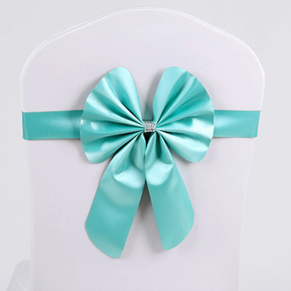 Чехол для свадебного стула с поясом-бабочкой декорации лентой Свадебная