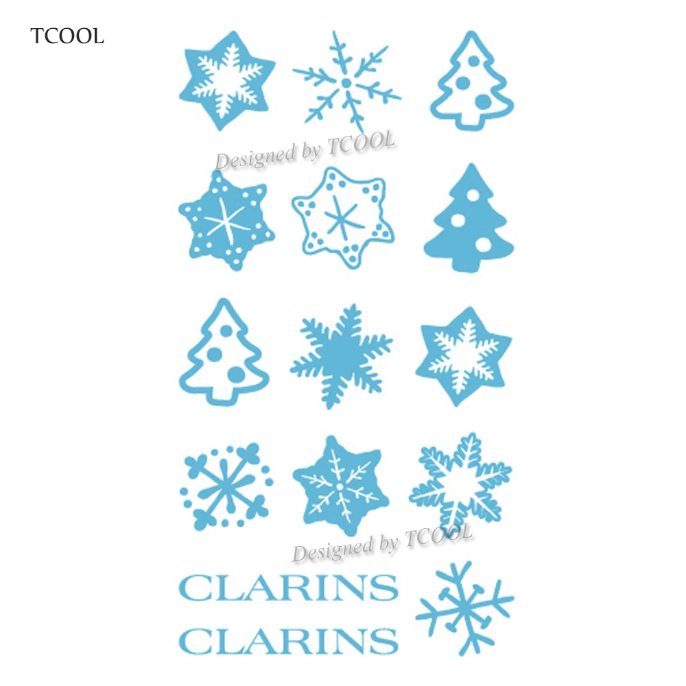 HXMAN детские наклейки для татуировок на Рождество с героями мультфильмов зимние