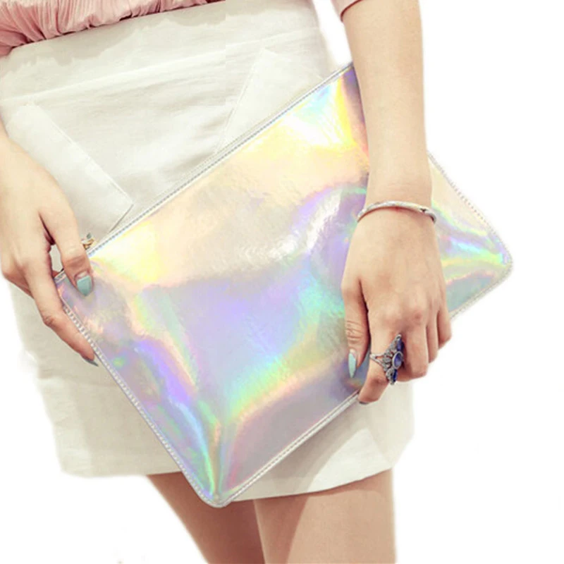 2021 лазерный женская сумка через плечо слатч дизайнерская сумка-конверт клатчи