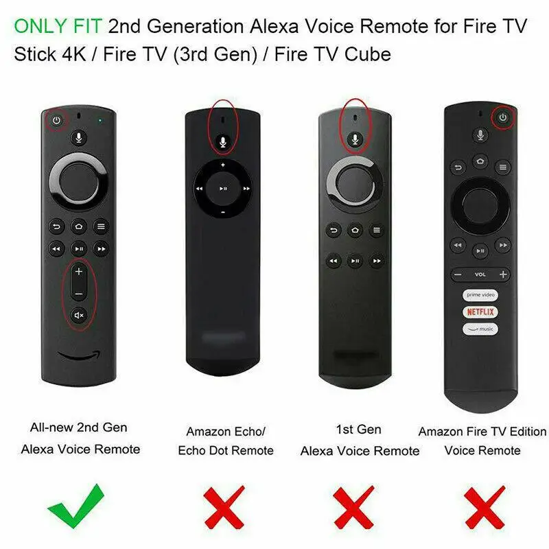 Мягкий силиконовый резиновый чехол для Amazon Fire TV Stick Remote R20 | Электроника