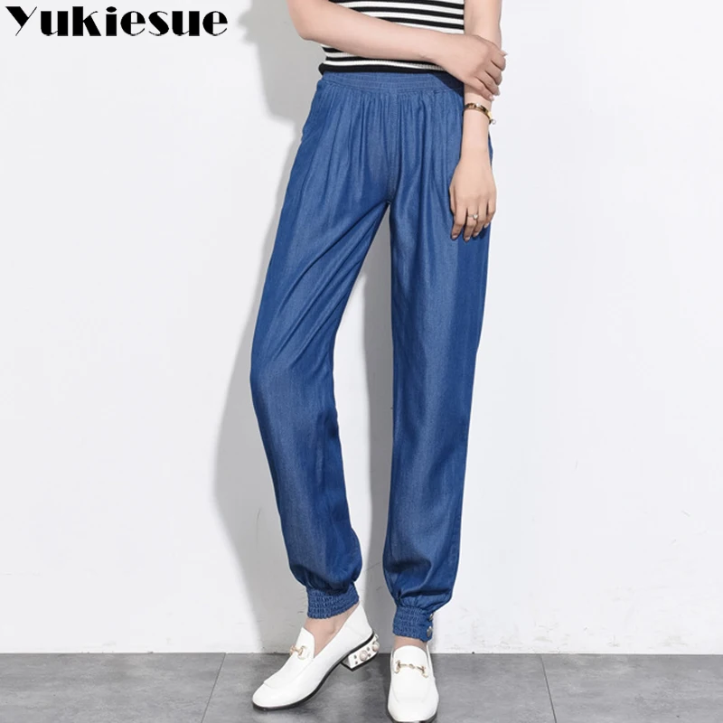 Джинсы женские с завышенной талией лето осень 2018 джинсы широкими штанинами для