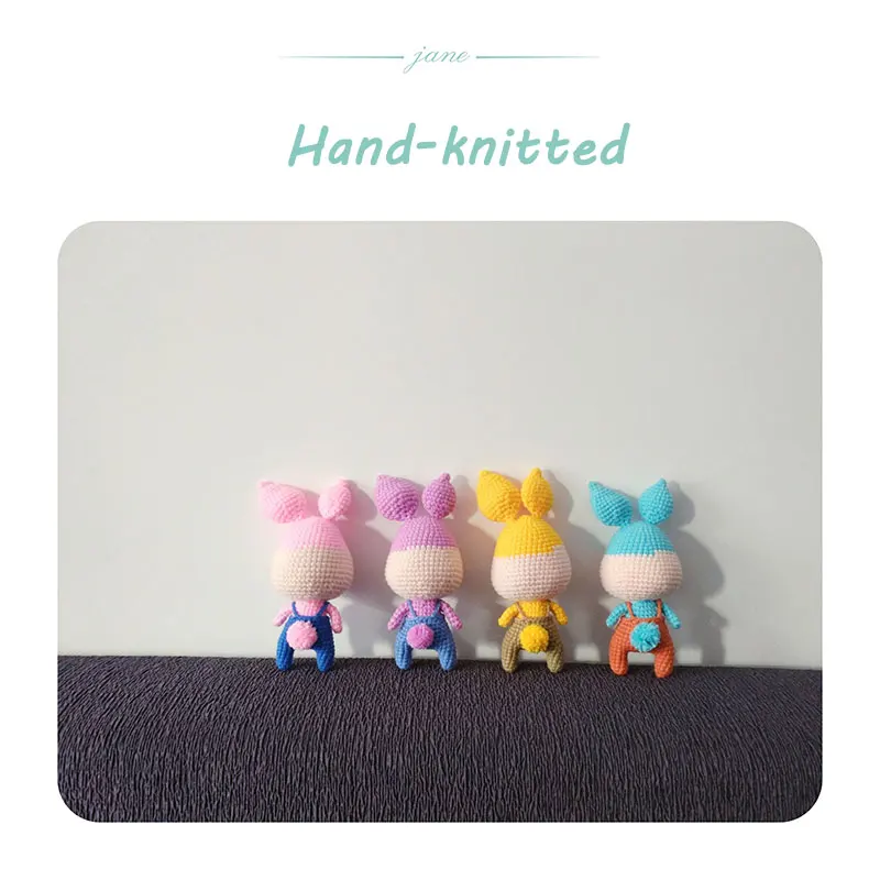 16*8 см шерстяная Кукла Кролик брелок кулон ручной вязки крючком амигуруми ребенок