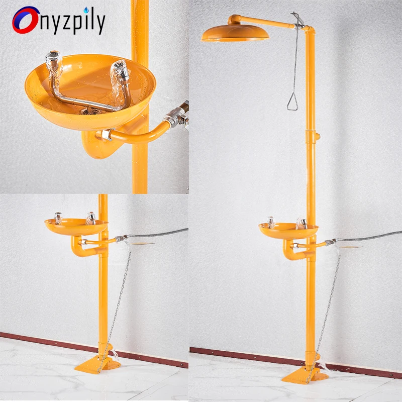 Onyzpily нажимной Стильный Желтый прибор для мытья глаз набор душа из нержавеющей