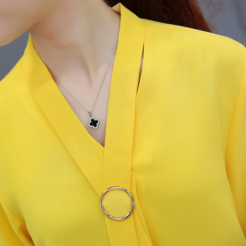 Женские повседневные блузки с расклешенными рукавами размер S 2XL новые женские