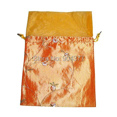 Большой Вышивка Фрукты Подарка Organza Сумка 17x23 см Китай стиль Атлас Drawstring Конфеты