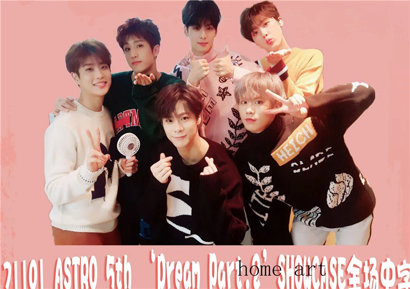 Тёмно-синий Astro kpop плакат стены наклейки украшения дома высококачественный рисунок белая мелованная бумага Home art бренд - Цвет: Тёмно-синий