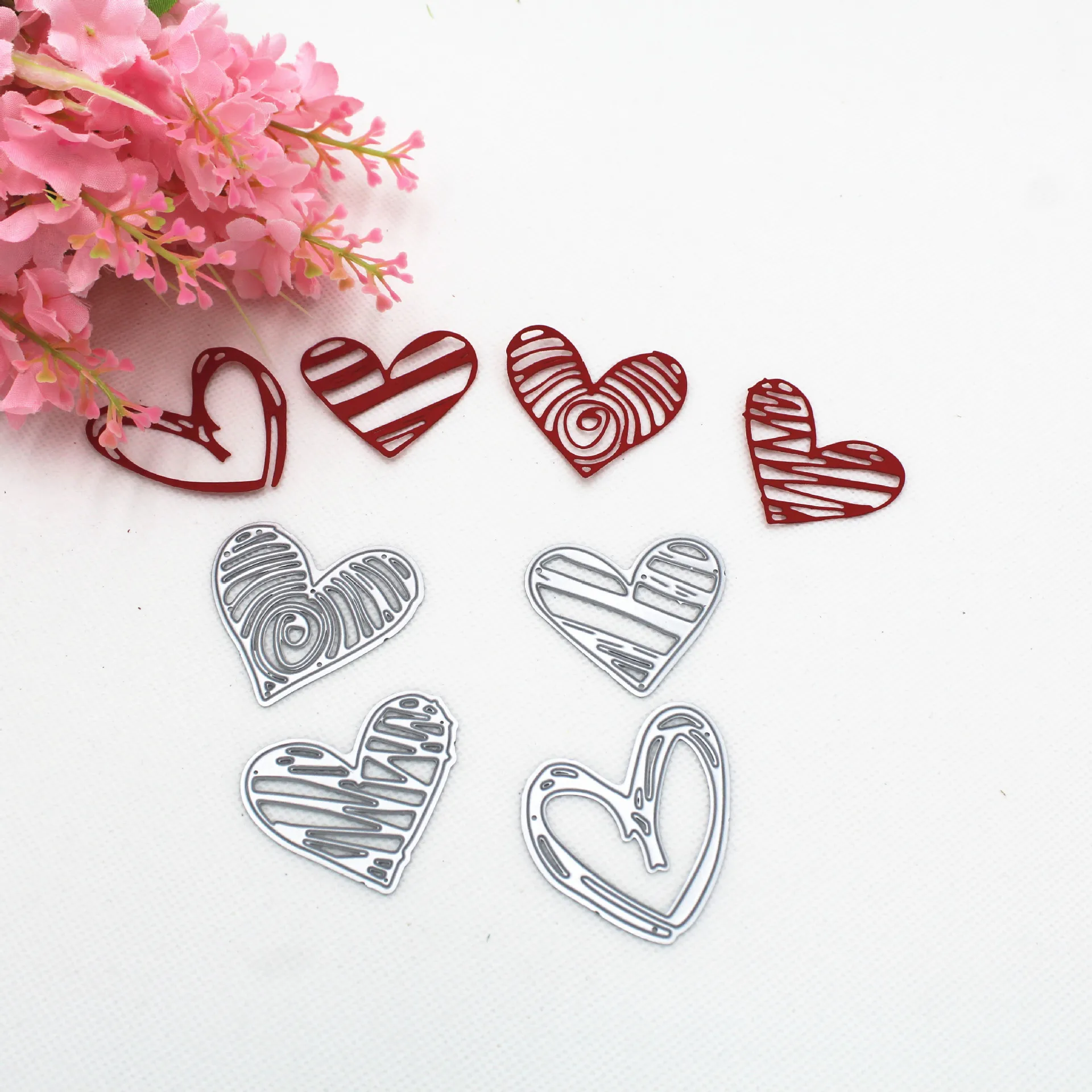 4 шт. металлические режущие штампы в форме сердца для скрапбукинга DIY альбом