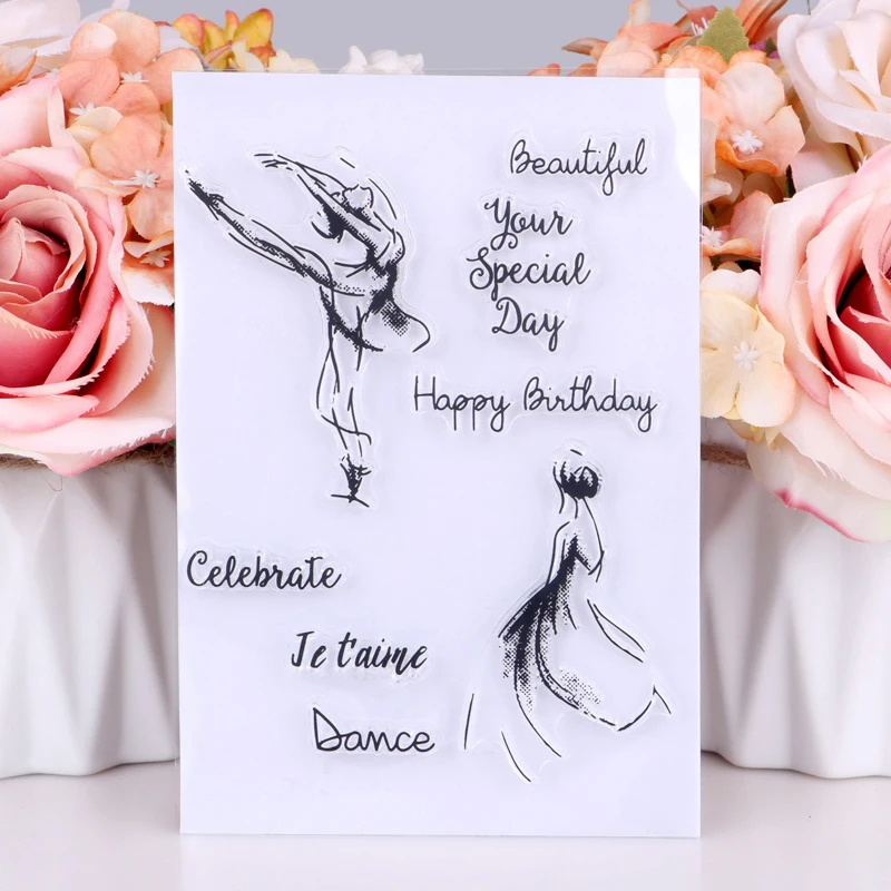 Танцы/день рождения прозрачный Stampr DIY Скрапбукинг фото украшение для альбома