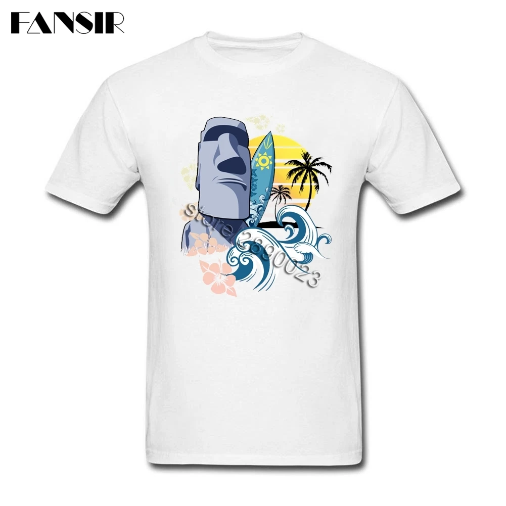 Футболка эстетика Vaporwave с изображением пасхального острова тайна футболка