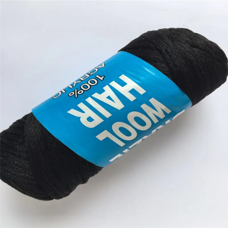 

6 Balls/Lot Hot Sale Wholesale New Brazilian Wool Hair African Hair Yarn for Sengalese Twist Braid Can Order Mix Color