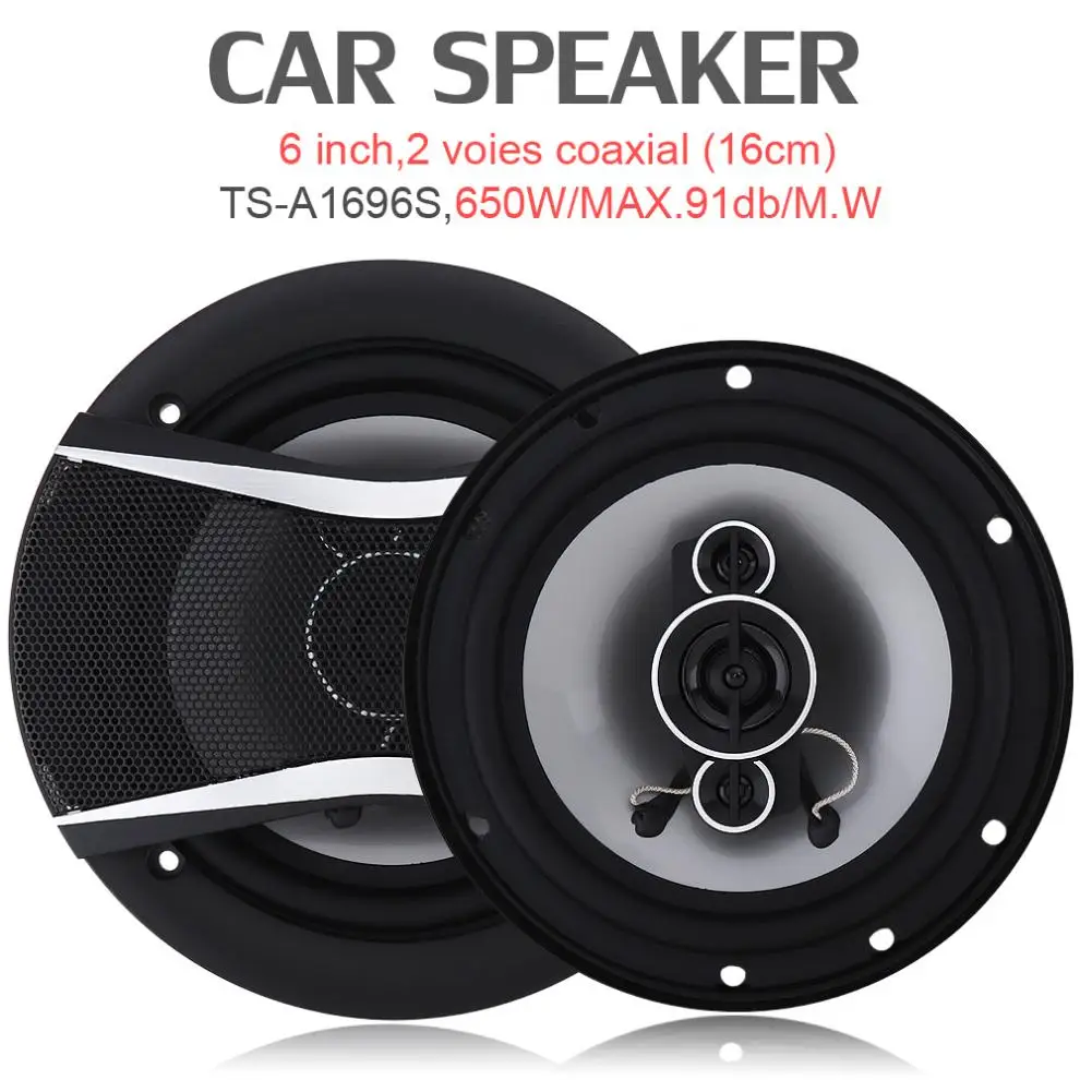 2 шт 6 дюймов 650 Вт Авто HiFi коаксиальный динамик для автомобиля дверь Авто Аудио Стерео полный диапазон частоты громкий динамик s