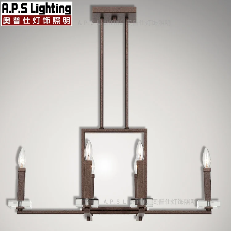Nordic American country IKEA living room bedroom dining restaurant bar chandelier 6 lights iron | Лампы и освещение