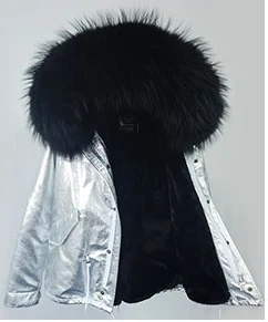 C5 short faux liner Furlove новинка, зимние пальто, женские куртки, настоящий большой воротник из меха енота, толстые женские пуховики и парки серебряного цвета, пальто из искусственного меха - Цвет: C5 short faux liner