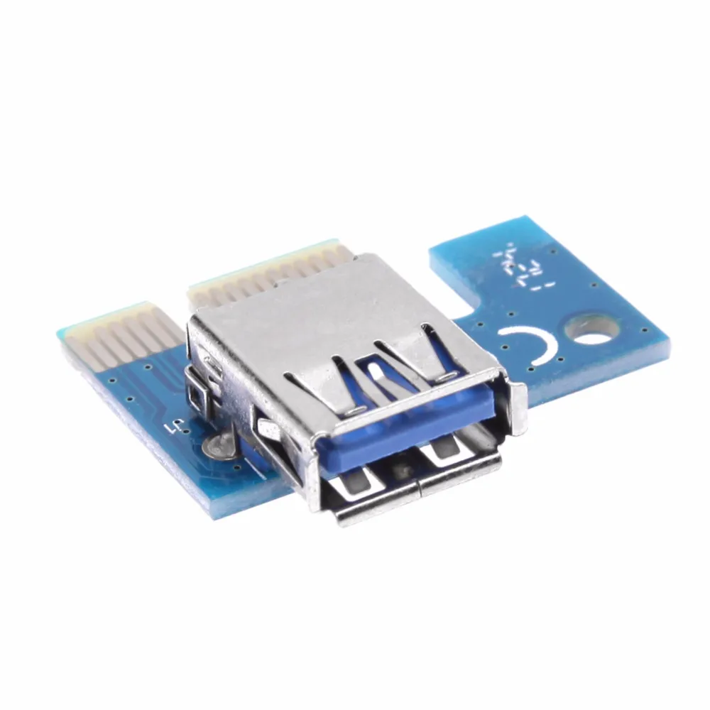 PCI E 1x к 16x Шахтерская машина расширитель переходника адаптер карты 60 см sata 8pin
