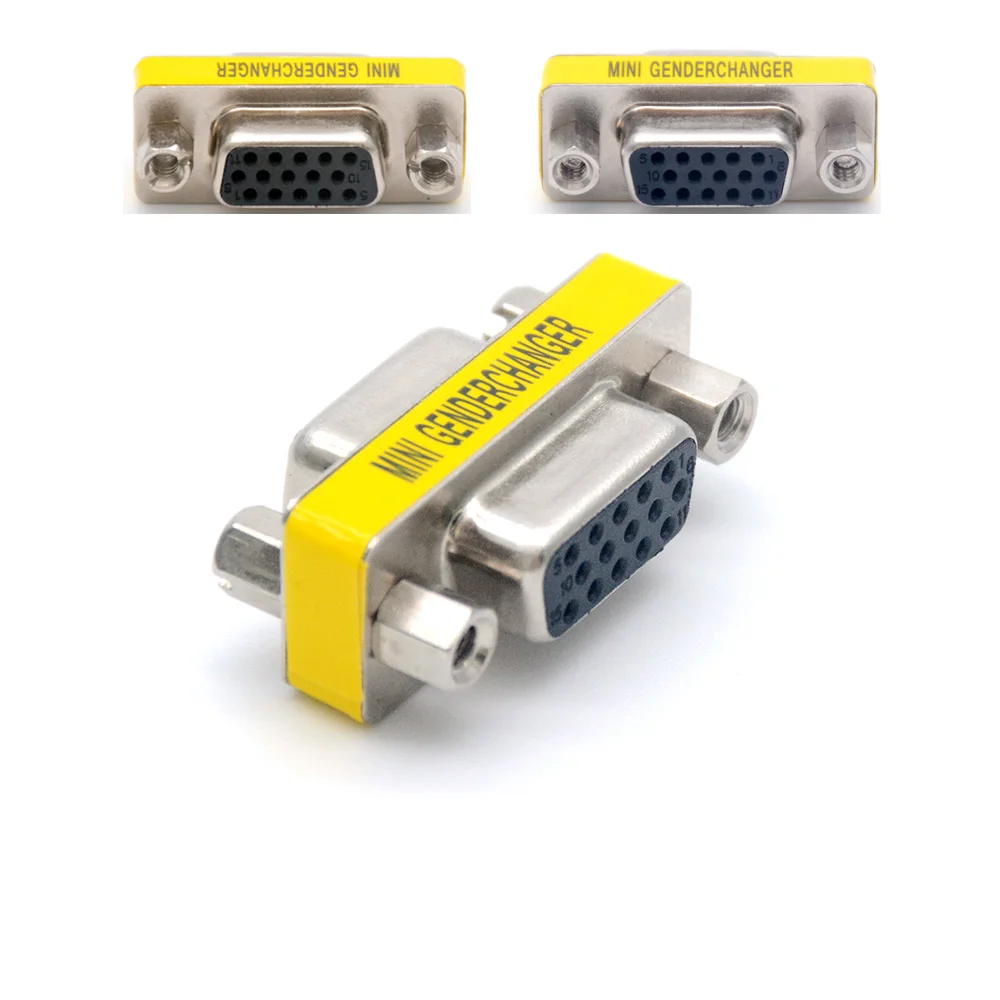 Компьютерные аксессуары 15 Pin HD15 D Sub DB15 VGA Женский конвертер адаптер| |