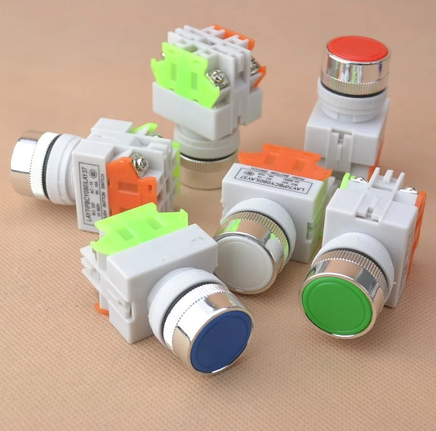 Поддерживаемый блокирующий кнопочный переключатель самоблокирующийся NO + NC|switch