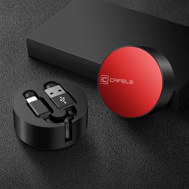 Red Cover Black Edge Cafele USB кабель для iPhone X Xs Max Xr 8 7 6 6s Plus выдвижной 8 Pin usb кабель для зарядки провод Дата кабель синхронизации 90 см портативный - Цвет: Red Cover Black Edge