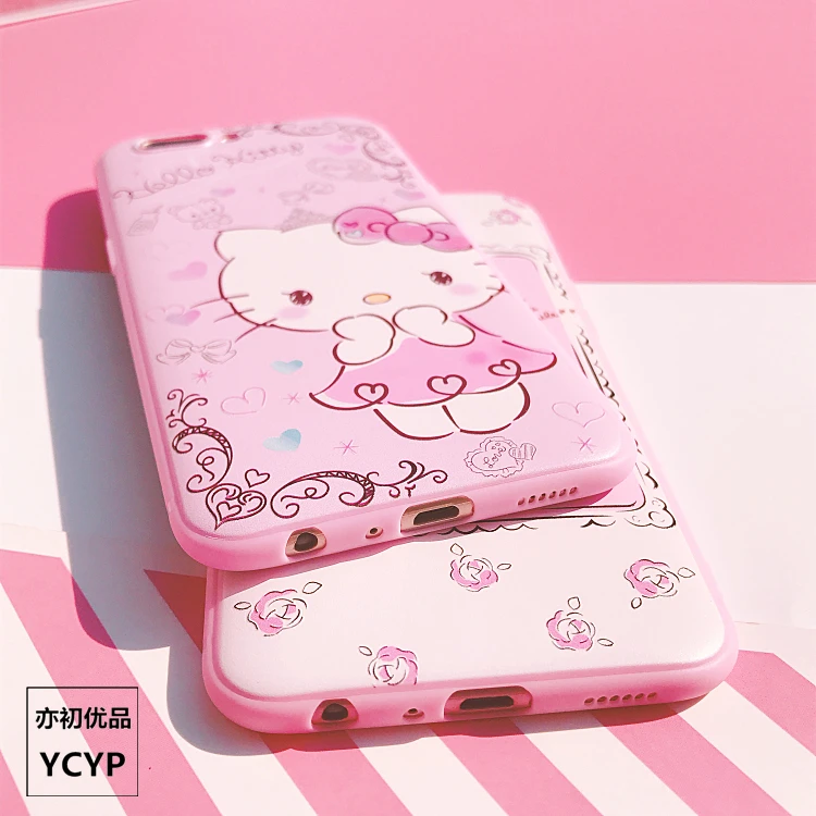 Чехол для iPhone XS Max Pink KT cat и переднее закаленное стекло X мягкие чехлы из ТПУ iphone 8 7 6