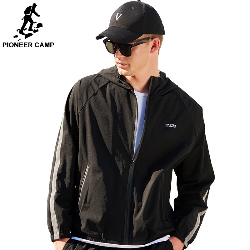 Мужская повседневная куртка Pioneer Camp серая стрейчевая высокого качества на весну