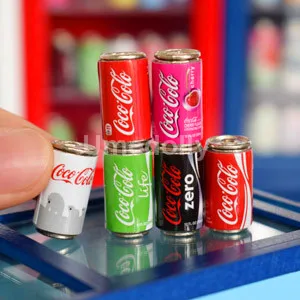1 set coke 1/12 мини кукольный домик Миниатюрный супермаркет магазин холодильник ролевые игры Кукла еда напитки мебель украшения аксессуары игрушки - Цвет: 1 set coke