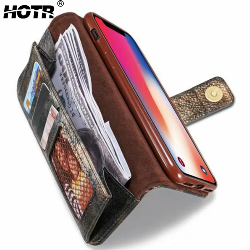 HOTR винтажный флип кошелек из искусственной кожи чехол для iPhone 5 5S SE 6 6s plus 7 8 X с