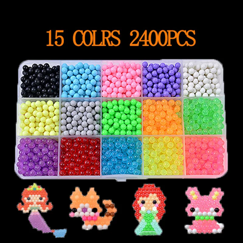 6000 шт. DIY Магия бусины формы в виде животного ручной выделки 3D головоломки для детей Обучающие шарики игрушки для детей заклинание пополнения - Цвет: 2200pcs