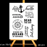 azsg compass anchor clear stamps for diy scrapbookingcard makingalbum decorative silicone stamp crafts