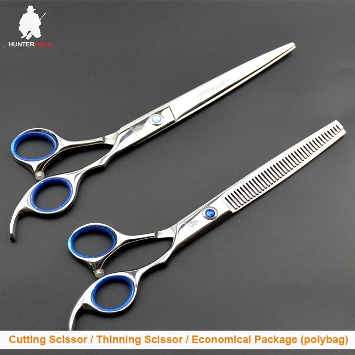 scissors set no bag 30% Off HT9138 7 дюймов Pet Уход за лошадьми ножницы для собак и кошек стрижка истончение изогнутые ножницы для домашних животных, ножницы для стрижки волос - Цвет: scissors set no bag