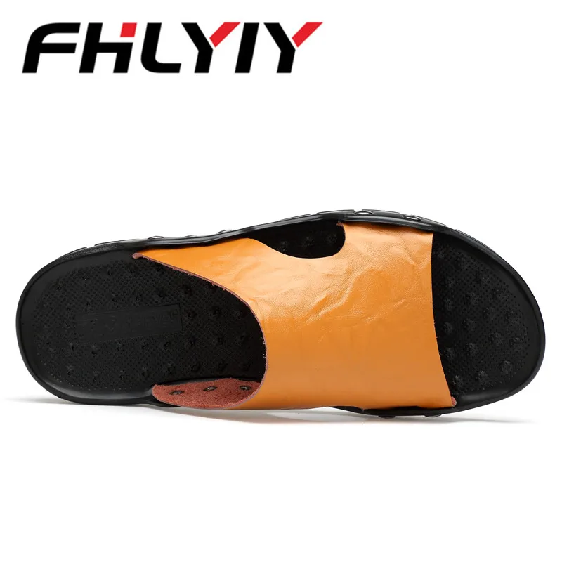 Плюс Размеры 48 тапочки высокое качество ручной работы из натуральной коровьей