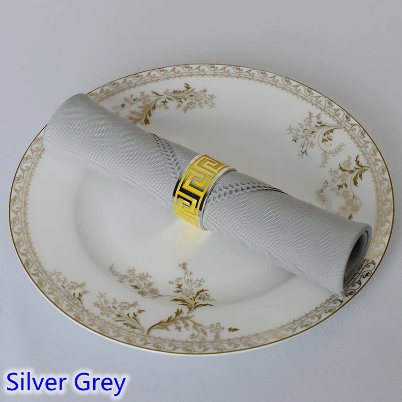 Серебристо-серый цвет настольная салфетка обычная фототкань для свадьбы отеля и